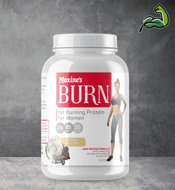 Cookies and Cream Flavour Fat Burn Protein powder for women in jar packaging